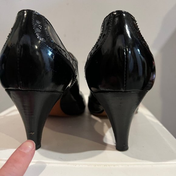 Black T strap heels (Salome) - Picture 8 of 9